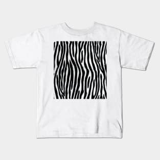 Realistic Zebra Skin Kids T-Shirt